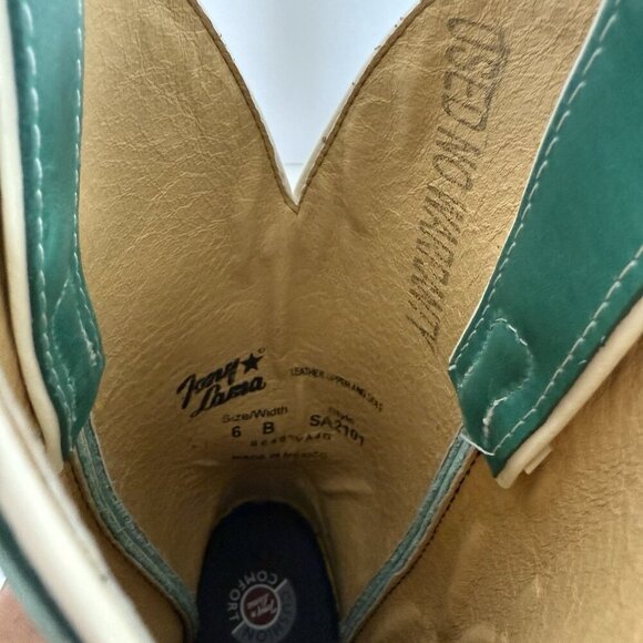 TONY LAMA Rowena 11” Women’s 6B‎ Brown Turquoise Leather Western Boot USA SA2101 - Picture 5 of 15